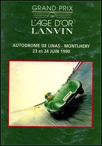 AFFICHE GRAND PRIX DE L'AGE D'OR LANVIN MONTLHERY 1988 